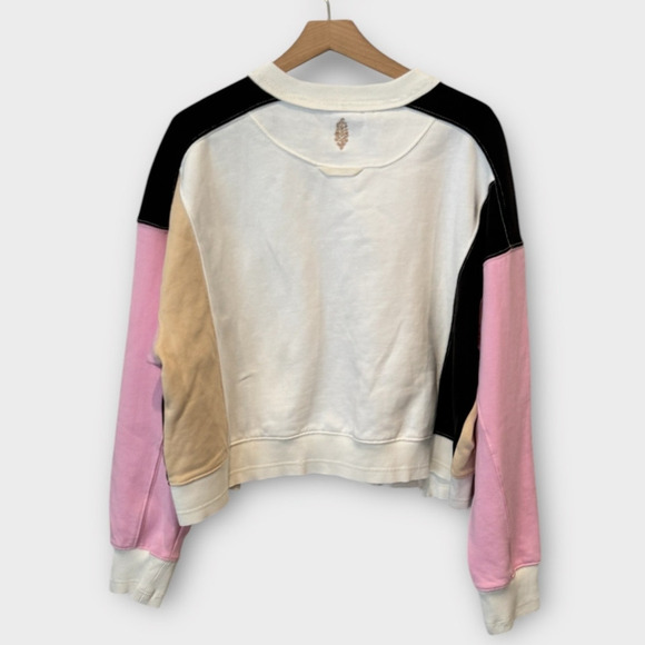 Free People FP Movement Intercept Colorblock Graphic Sweatshirt Size Small - Picture 9 of 14